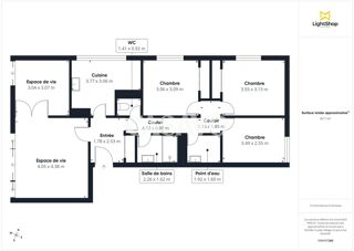  Appartement � vendre 5 pi�ces 88 m�