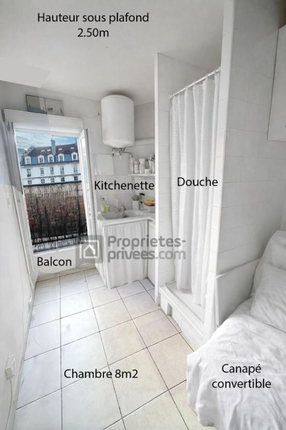 75011 PARIS - Chambre / Studio 8.08M2 AVEC BALCON - 20m3 - FAIDHERBE-CHALIGNY / LEDRU-ROLLIN
