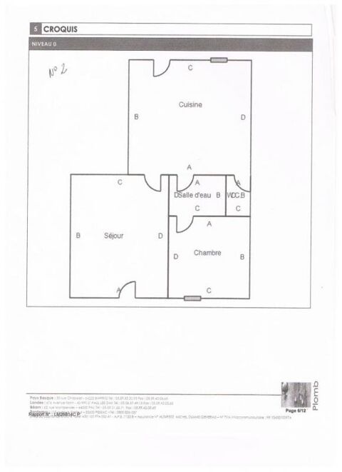  Appartement  louer 2 pices 44 m