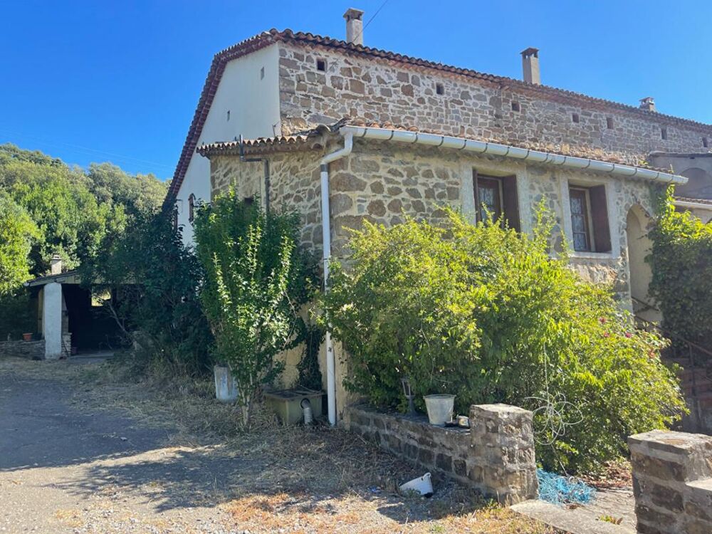 Mas en pierres mitoyen proche Anduze sur terrain constructible de 1900 m2