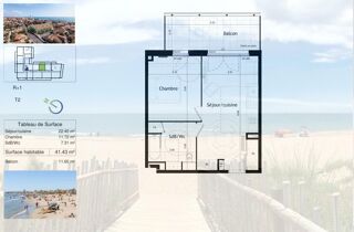  Appartement � vendre 2 pi�ces 41 m�