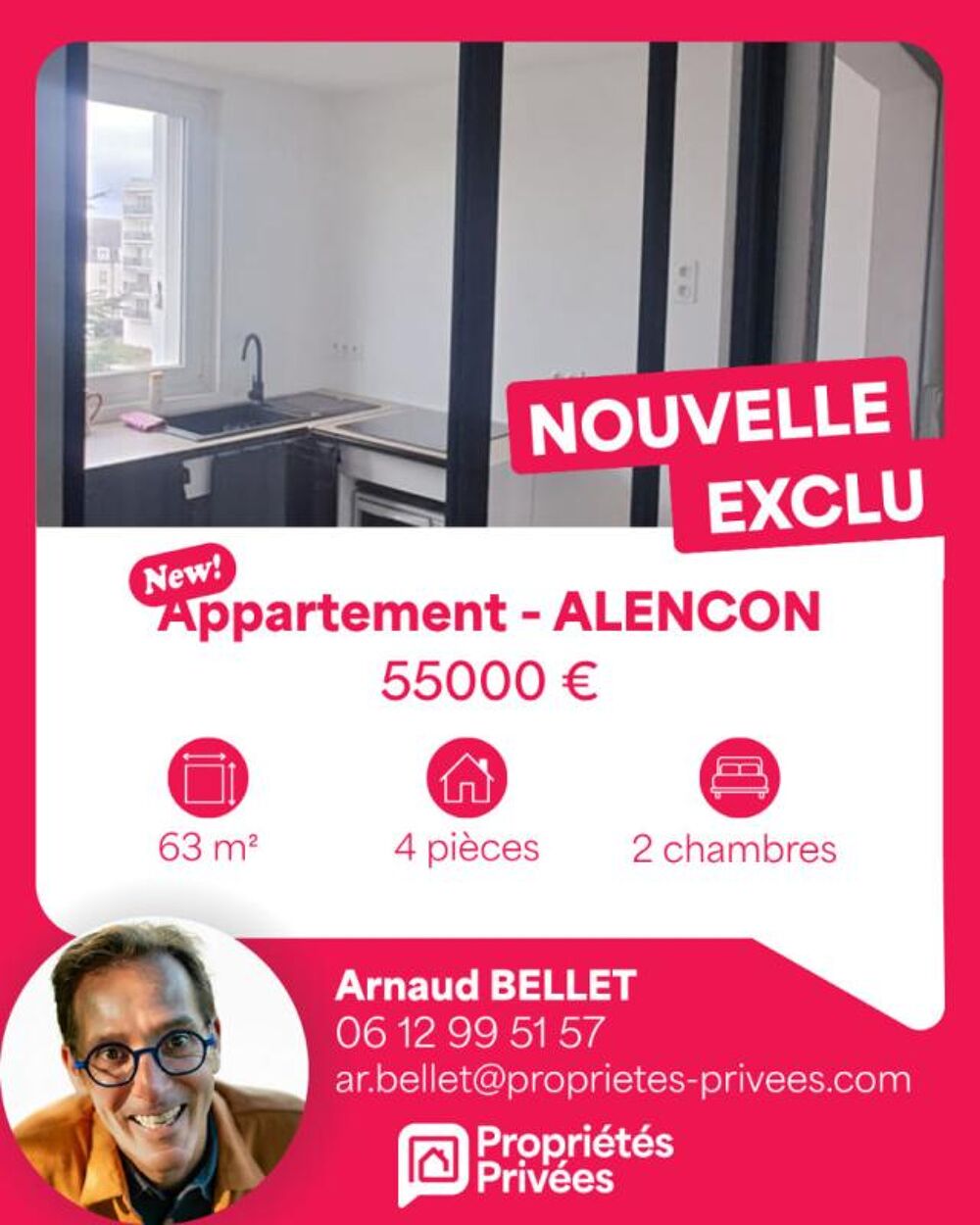 Appartement Alencon 4 pièce(s) 63.83 m2