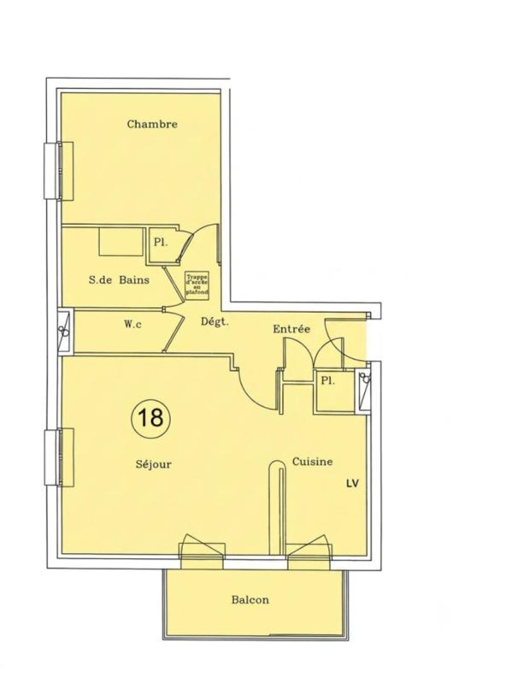 Appartement 2 pièce(s) 47.5 m2