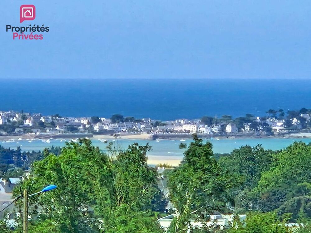 Maison et terrain de 1615m² , vue mer lointaine Plestin Les Greves