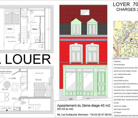  Appartement � louer 3 pi�ces 45 m�