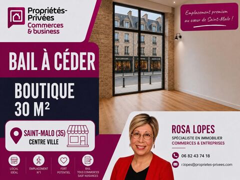 EXCLUSIVITE SAINT MALO - LOCAL COMMERCAIL  30 M&sup2;, GRANDE VITRINE 55000 35400 Saint malo