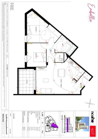  Appartement � louer 3 pi�ces 72 m�