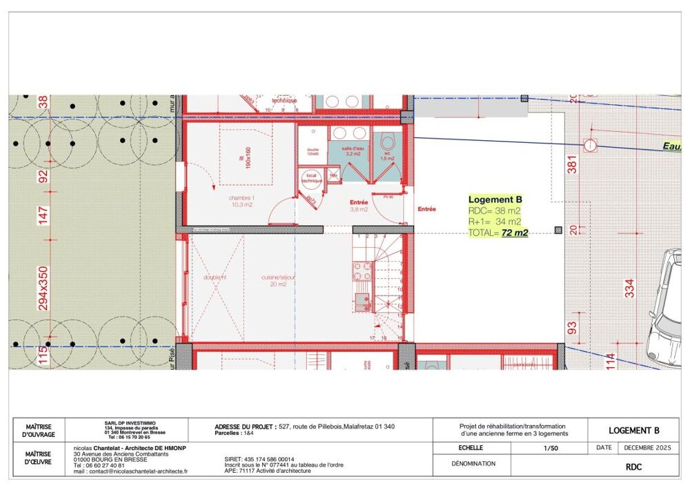 ? RARE SUR LE MARCHÉ  PLATEAU À AMÉNAGER 72M² AVEC TERRAIN 430M²