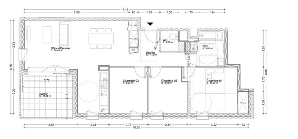 ? Appartement à vendre 4 pièces COURNON D'AUVERGNE (63) ?L'Espace Familial Repensé : Grand T4 Lumineux avec Balcon