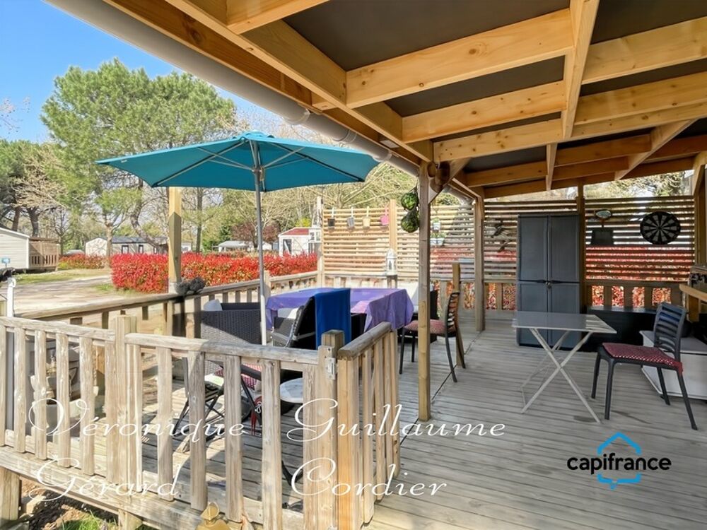 Mobil-Home de 32 M² de 2019, confortable avec belle terrasse et parcelle privative a vendre séparément en PRL