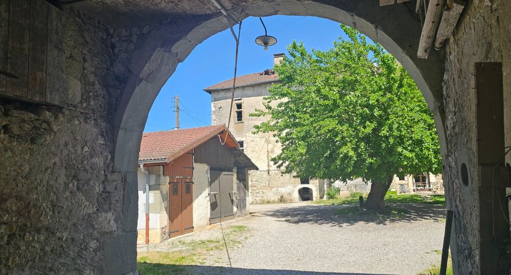 Authenticité et espace : grande maison mitoyenne en pierre avec 5 chambres à vendre à CHINDRIEUX avec garage et terrain proche d