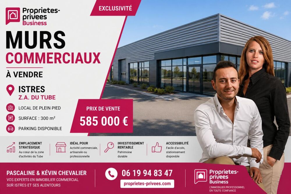   Murs Commerciaux & Professionnels 280 m² avec extraction - Istres (Zone du Tube) 