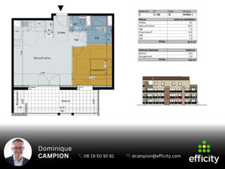  Appartement � vendre 2 pi�ces 47 m�