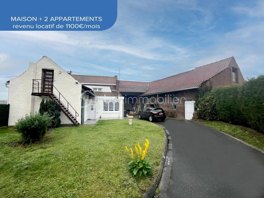 Vente Maison En exclusivit�, Ennevelin maison de 136 m2, 7 pi�ces, cours & jardin, 187 m2 de d�pendances et 2 F2 attenants de 35 et 46 m2. Re Ennevelin