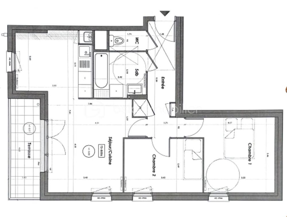 Appartement moderne de 61m² avec balcon et double parking