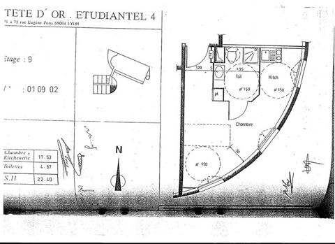  Appartement � louer 1 pi�ce 22 m�