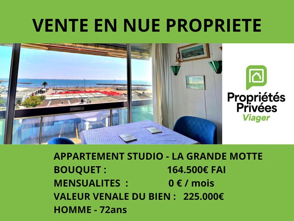 Vente Appartement VENTE EN NUE-PROPRIETE - STUDIO LA GRANDE MOTTE - VUE MER La grande motte