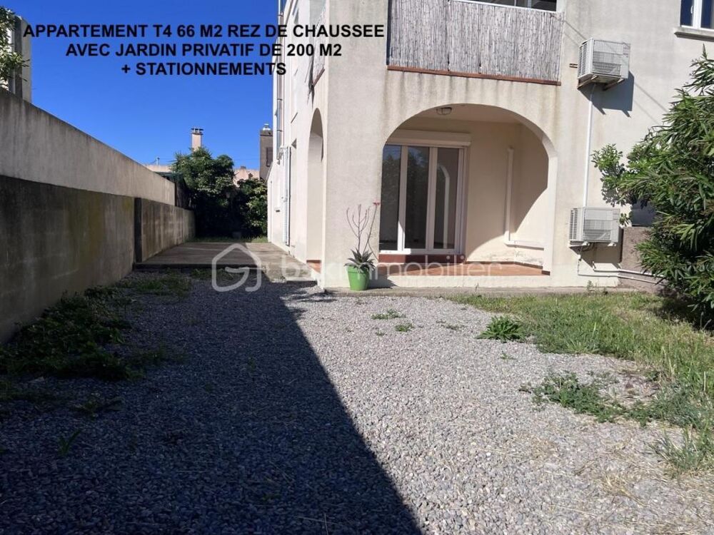 Frontignan Plage appartement de T4 de 66 m2 avec jardin privatif de 200 m2. Très Rare