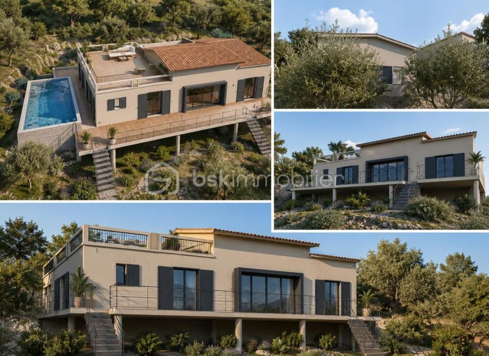 Vente Terrain Terrain constructible avec permis maison plain pied 155 m² + piscine –garage -  rooftop  – Pierrefeu Pierrefeu