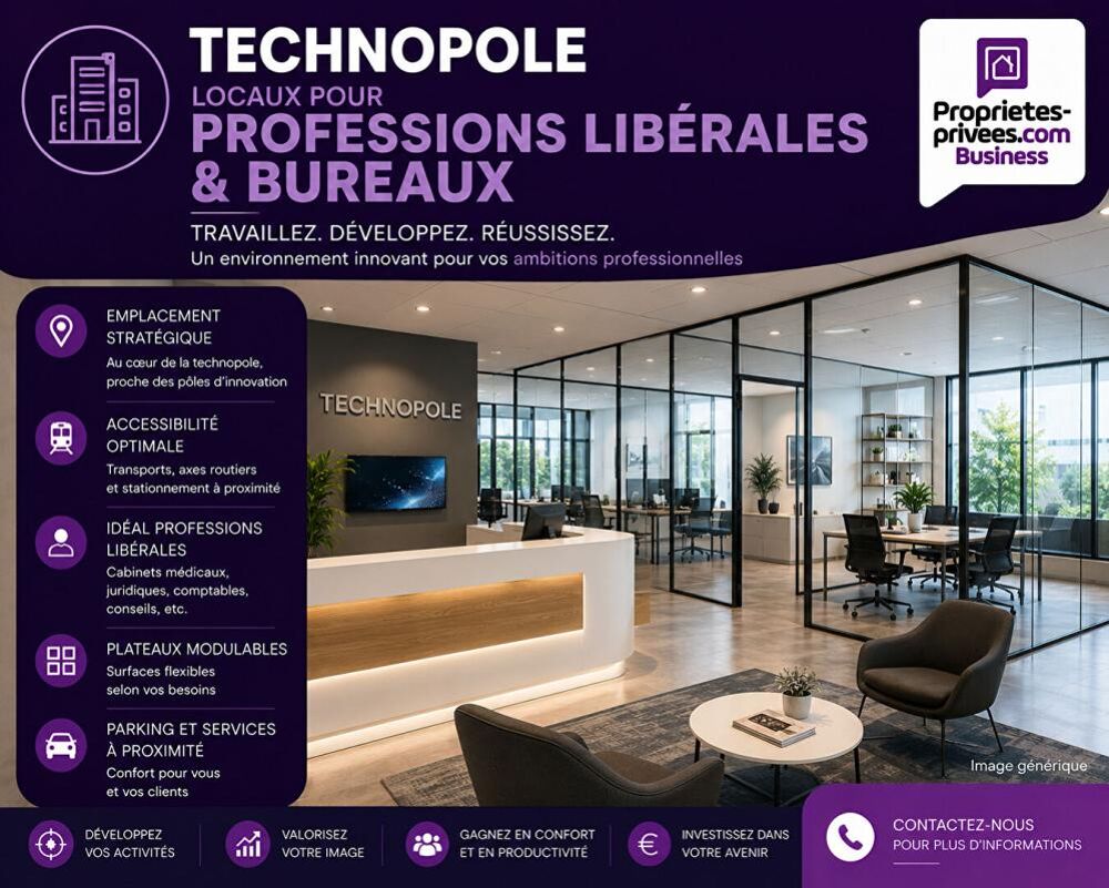   BUREAUX 326 M² DIVISIBLES ? 14 PARKINGS ? ERP ? PROXIMITÉ TECHNOPÔLE 