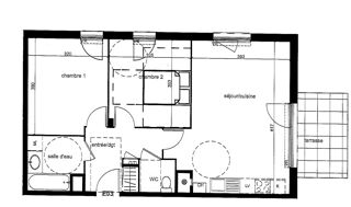  Appartement à louer 3 pièces 62 m²