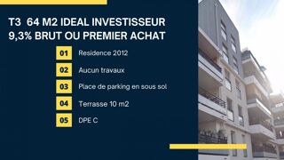  Appartement � vendre 3 pi�ces 65 m�