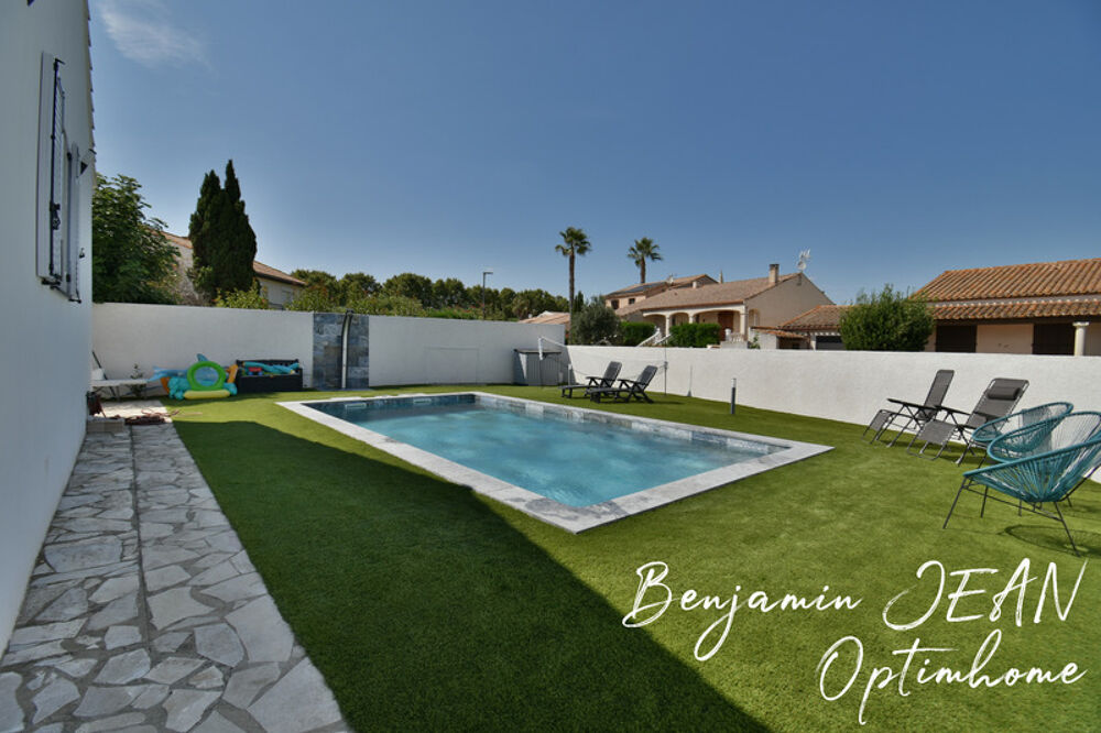 À vendre  Maison de plain-pied entièrement rénovée avec piscine  Sérignan (34)