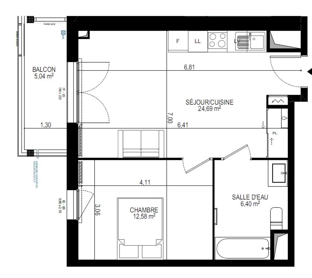 Location Appartement T2 NEUF avec terrasse et parking à Monteux Monteux