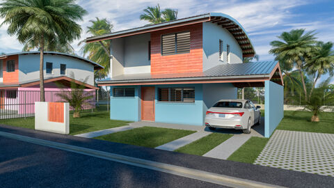 Dpt Guyane (973), à vendre MATOURY maison P4 de 90,1 m² - Terrain de 420 m2 326000 Matoury (97351)