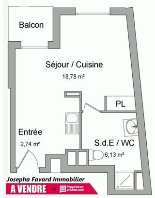  Appartement � vendre 1 pi�ce 27 m�