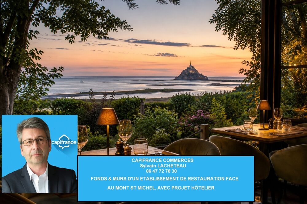   # MURS & FONDS À VENDRE RESTAURANT – SITE TOURISTIQUE D'EXCEPTION  ## Face au Mont-Saint-Michel – 