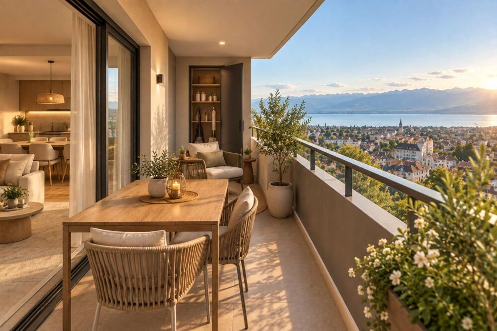 T3 THONON-LES-BAINS 63m² - BALCON/CELLIER - GRAND SÉJOUR/CUISINE OUVERTE