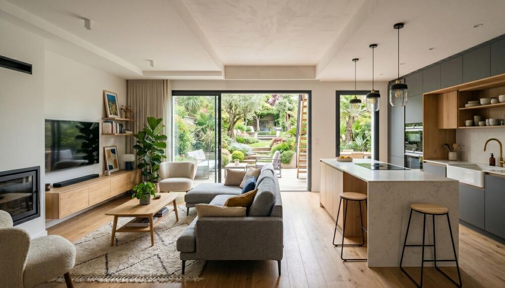 ***Magnifique villa 3 chambres double hauteur sous plafond avec piscine et garage + 2 places de stationnement !!***