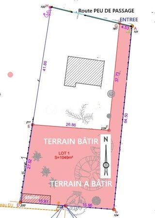  Terrain � vendre 1050 m�