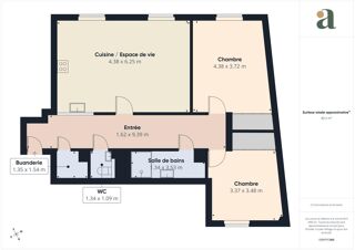  Appartement à vendre 3 pièces 80 m²
