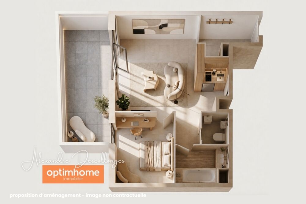 Montpellier - Appartement 2 pièces  4? étage avec ascenseur