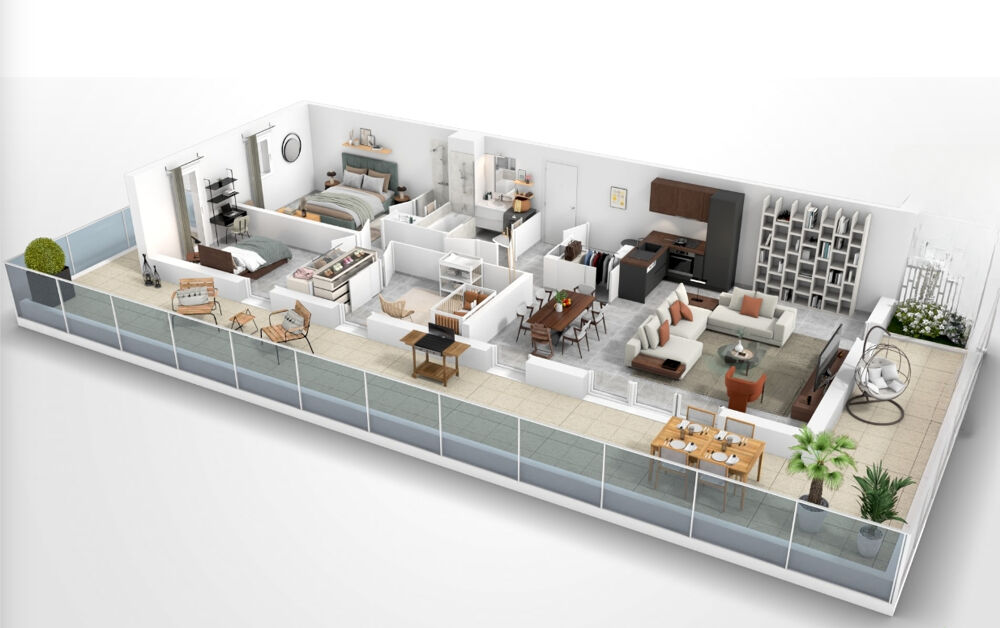 Vente Appartement SÈTE. T4 VUE BASSIN DE THAU ET APERÇU MER, BALCON XXL 61 M² ET 2 PARKINGS Sete