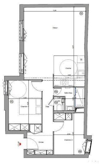  Appartement � vendre 3 pi�ces 68 m�