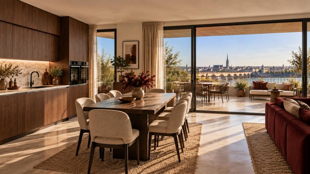 Vente Appartement BORDEAUX BASTIDE – T5 DE 111 M² AVEC VUE IMPRENABLE SUR BORDEAUX – 2 PARKINGS Bordeaux