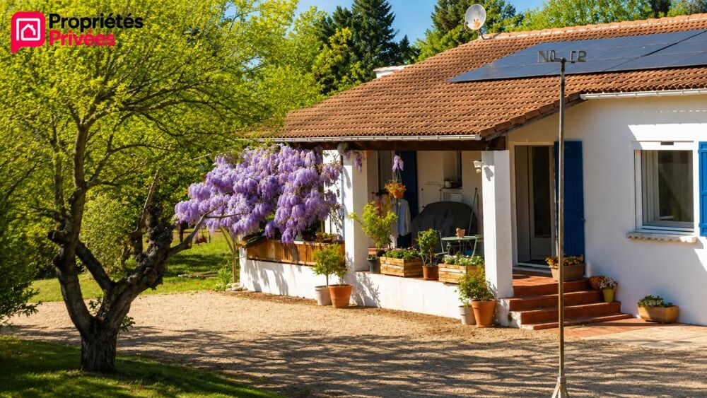 Vente Maison SAINTE-ANASTASIE ? MAISON DE PLAIN-PIED - 4 CHAMBRES ? 113 m² ? TERRAIN PLAT 1 343 m² ? AU CALME La calmette