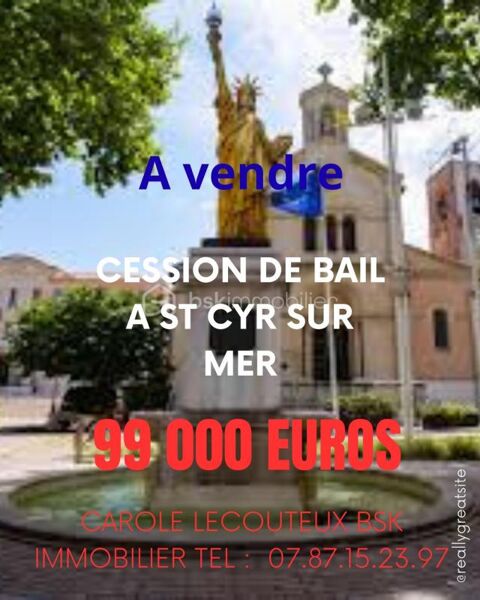 ? Cession de bail commercial  Saint-Cyr-sur-Mer  99 000  99000 83270 Saint cyr sur mer