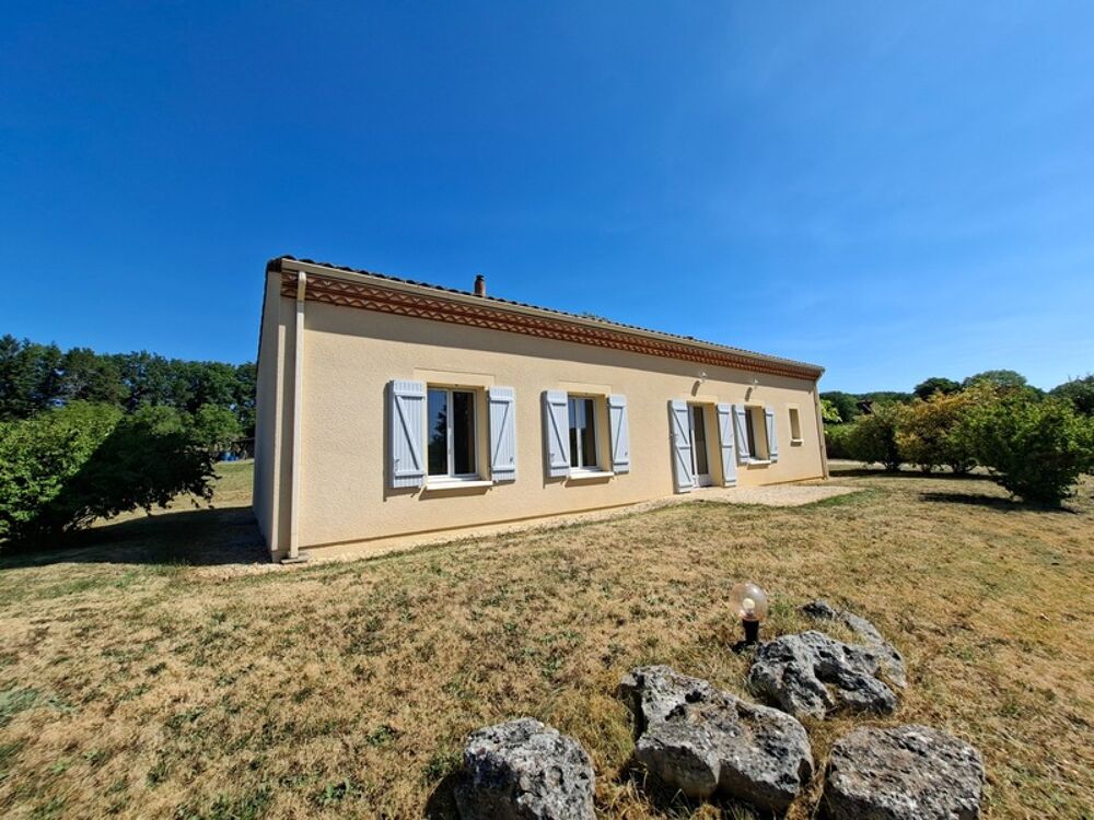 Maison récente de plain-pied  DPE A/A  3 chambres  Terrain 1 500 m²  Pressignac-Vic (24)