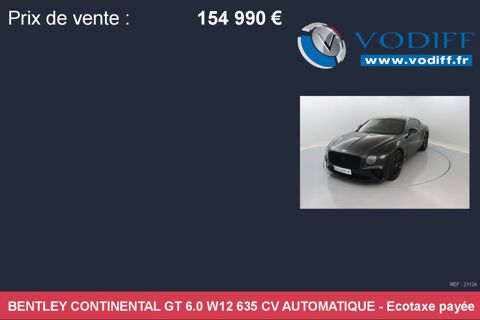 Continental GT 6.0 W12 635 CV AUTOMATIQUE 2019 occasion 67960 Entzheim
