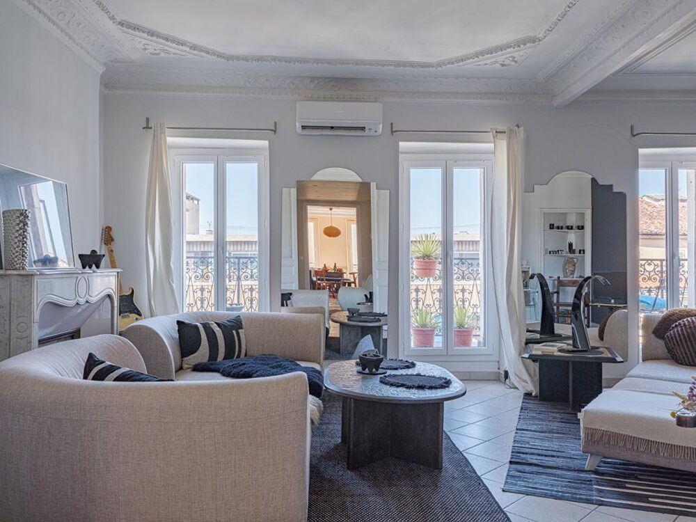 Marseille 13006 - COURS LIEUTAUD - COLOCATION MEUBLÉE - 4 CHAMBRES --160,11 m² / Carrez 6° étages/Balcon/Climatisée