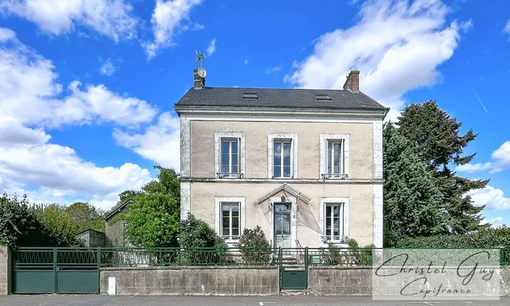 Dpt Sarthe (72), à vendre proximité gare MONTVAL SUR LOIR, maison bourgeoise 5 chambres sur 600 m² de terrain