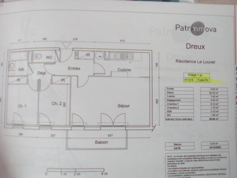 Appartement de 56m2 à louer sur Dreux