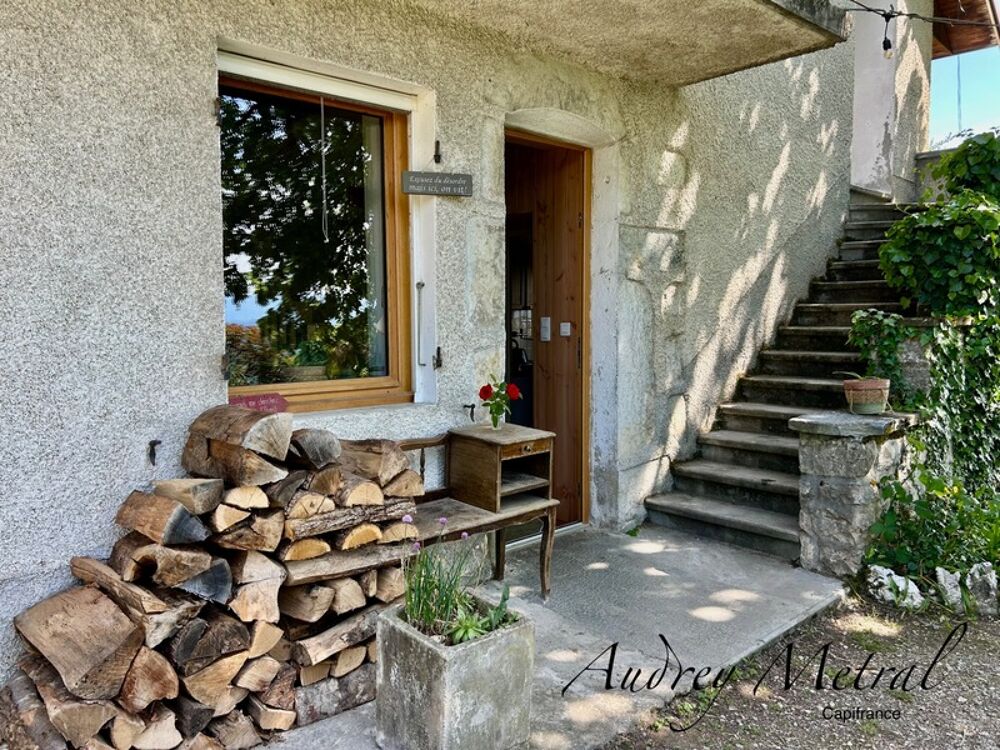 Maison individuelle à vendre à Ruffieux + Grange 200 m² + terrain + vue dégagée à 1h de Genève, 45 min d'Annecy et 30 min d'Aix-