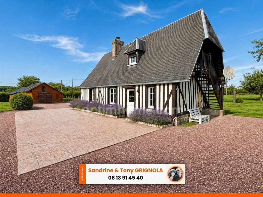 Maison à colombages  Dépendances  Terrain de 7 350 m²  CORDEBUGLE (14100)
