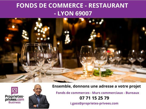 69007 LYON - RESTAURANT 50 COUVERTS, TERRASSE 30 PLACES 325000 69007 Lyon
