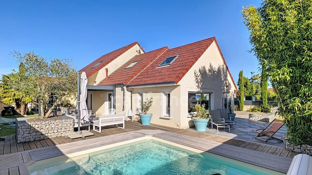 Châtenoy-En-Bresse (71) maison récente à vendre de 158 m² terrain de 1073 m² piscine chauffée Pergola bioclimatique et grand gar